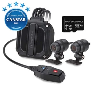 Navman MiVue M820D Motorcycle Front & Rear Dash Cam - Picture 1 of 11