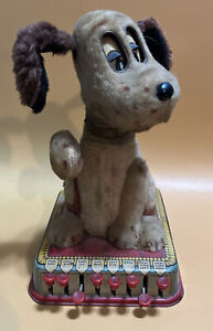 Vintage Original LOUIS  MARX tin toy Japan BUTTONS THE PUPPY WITH A BRAIN works!
