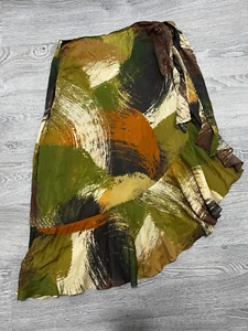 BNWT Agua de Coco Multicoloured Silk Wrap Skirt Swim Cover Up ONE SIZE Sarong - Picture 1 of 6