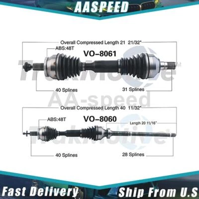 Eje delantero articulado CV para Volvo XC90 4,4 L 2011 2010 2009 2008 2007 Foto 1 de 3