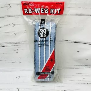 Wellington Re-Web Kit Blu Bianco Striscia 39 Ft Copertura 1 Full Size Sedia Webed Vintage - Foto 1 di 4