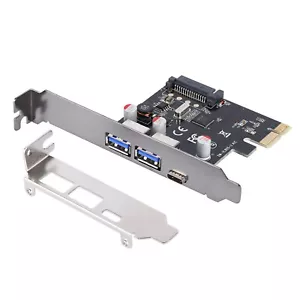 New 1 USB 3.1 Type C 2 USB 3.0 Type A Adapter PCI Express Expansion Card - Picture 1 of 9