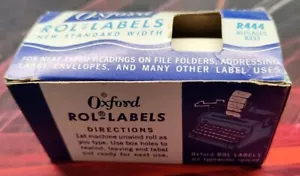 Vintage ~ OXFORD ~ Rol-Labels No.R444 ~ White Paper Original Box - Picture 1 of 5