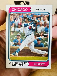 CHRISTOPHER MOREL CHICAGO CUBS 2023 TOPPS HERITAGE ROOKIE CARD RC #110 - Picture 1 of 2