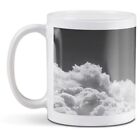Weißer Keramikbecher - BW - weiß flauschig Wolken Himmel #36116