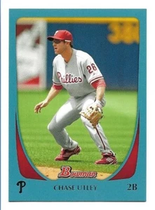 Chase Utley 2011 Bowman BLU #111 #065/500 Philadelphia Phillies - Foto 1 di 2