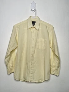 George Button Up Shirt Boys Size Large 12-14 Husky Long Sleeve Yellow School - Picture 1 of 4