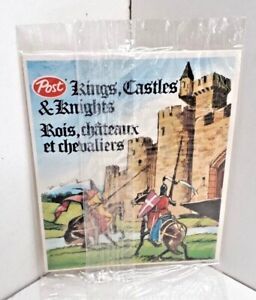 Vintage Post Canadian Post Cereal Kings Castles And Knights 3D Cut Out Original