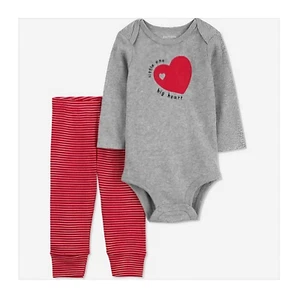 3M Carter's Just One You Valentine's Little One Big Heart bodysuit leggings - Picture 1 of 1