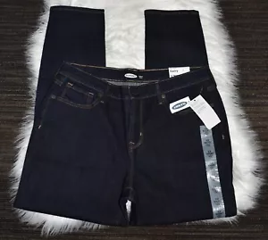 Old Navy Curvy Skinny Leg Stretch Womens Jeans Sz 12S Dark Wash New - Picture 1 of 4