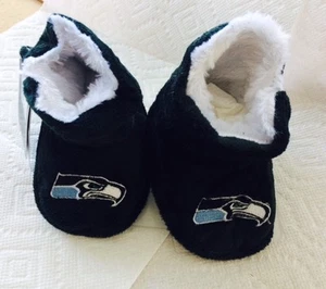 Seattle Seahawks Toddler Boot Bootie Slippers NEW - Free U.S.A. Shipping - Picture 1 of 3