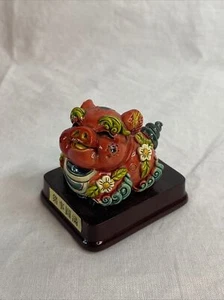 Vintage Chinese Sancai Kangxi Zodiac Figurine Pig - Picture 1 of 3