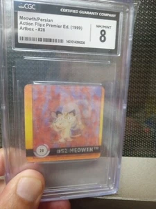 Meowth Pokemon Action Flipz Artbox Lenticular Premier 28 Meowth Persian Graded  - Picture 1 of 4