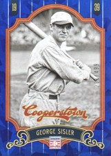 2012 Panini Cooperstown Baseball Crystal Blue #20 George Sisler 201/499