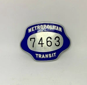 Metropolitan Transit Train Trolley Badge 7463 Massachusetts Boston Subway - Bild 1 von 3