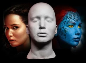 Jennifer Lawrence 1:1 Life Mask - The Hunger Games - Dark Phoenix - Picture 1 of 4