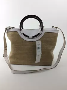 Nine West | Alyce Strohtasche mit herausnehmbarem Beuteleinsatz | weiß | Neu mit Etikett 89 $ - Bild 1 von 7
