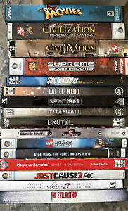 Lot de jeu DVD ROM Windows PC 16 Civilization IV Titanfall Battlefield Star Wars