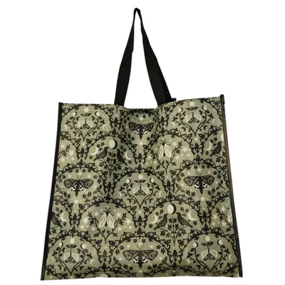 HOMEGOODS Moth Moths Black Birds Crows Moon Luna Ornate Scroll Tote Marshalls Bag New