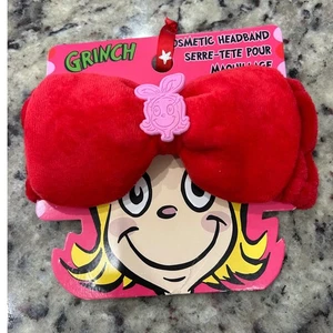 Grinch Cindy Lou Who Cosmetic Headband Spa Makeup Skincare Hair Bow Christmas - Picture 1 of 4