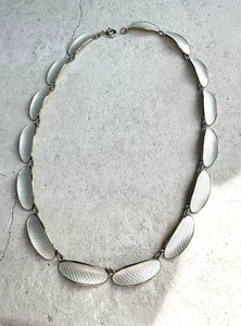 David Andersen Sterling Silver Enamel rare necklace vtg Norway Norwegian 230 - Picture 1 of 10