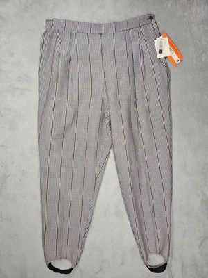 Pantalones Agitar Fundamental Things De Colección Pata de Gallo Negro Blanco Borgoña Cuadros Talla 18 Foto 1 de 4