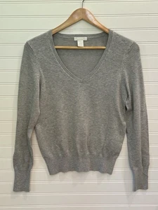H&M Long Sleeve V Neck Grey Sweater, Size Small Women’s - Picture 1 of 6