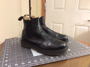 Dr. Martens Stiefel Unisex Herren Gr. 6 Schwarz Leder Reißverschluss Grob Chelsea Knöchel 2976 - Bild 1 von 10