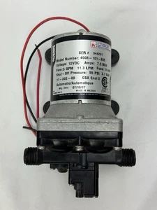 Shurflo RV/Camper & Marine 12V Fresh Water Pump 3.0 GPM 55 PSI Automatic 7.5 Amp - Foto 1 di 9