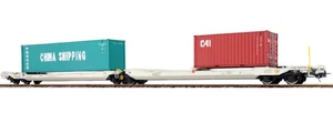ESU X 36548 H0 - Taschenwagen, H0, Sdggmrs, NL-RN, Container CCLU + CAIU - Bild 1 von 1