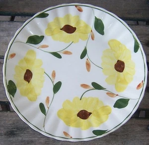 Sunbright Pattern Colonial Shape Dinner Plate Blue Ridge Southern Pottery Yellow - Picture 1 of 2