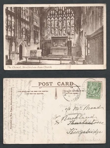 Postal redirigida 1919 KGV Washfield Tiverton Stratford en el presbiterio de la iglesia de Avon - Imagen 1 de 3