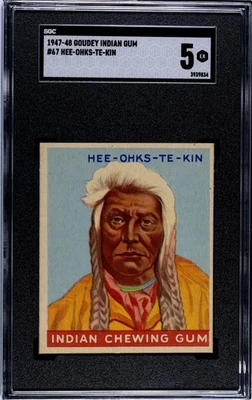 1947-48 Goudy Indian Gum # 67 Hee-Ohks-Te-Kin (Nez Perce Tribe) SGC 5 EX - Image 1 of 3