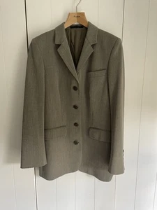 MARGARET HOWELL Mainline Sz 10 Grey 96% Wool Single Breasted Longline Jacket - Picture 1 of 9