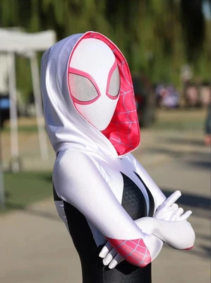 Gwen Stacy Spiderman Cosplay Costume Across the Spider-Verse Spandex Zentai Suit - Image 1 of 4