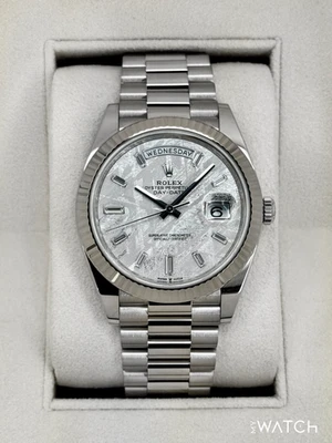 Rolex Day-Date 2025 40 mm 228239 esfera presidencial de meteorito de oro blanco Foto 1 de 4
