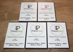 PianoFast BILL ROMER | x5 Improvise Piano 4-Week Instructional DVD Video Lessons - Imagen 1 de 5