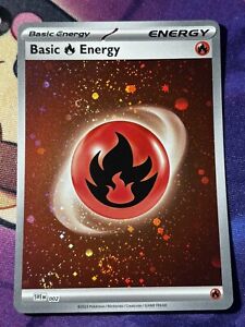 Pokemon TCG 151 Holo Fire Energy HD Swirl Galaxy Cosmo Foil Variante comme neuf *au hasard 