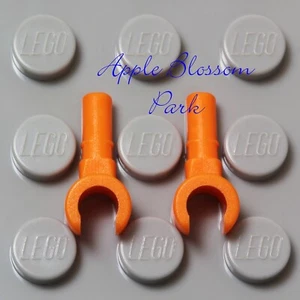 NUOVO Lotto/2 Lego ARANCIONE MINIFIG MANI Alien Spaceman Monster Minifigure Guanti Coppia - Foto 1 di 3