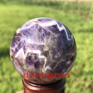 45 mm bola de amatista de sueño natural tallada cristal de cuarzo esfera gema reiki -1 pieza - Imagen 1 de 23