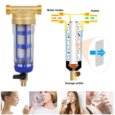 Rückspülfilter Wasserfilter Vorfilter Hauswasserwerk Entkalken Wasserreiniger - Bild 1 von 4