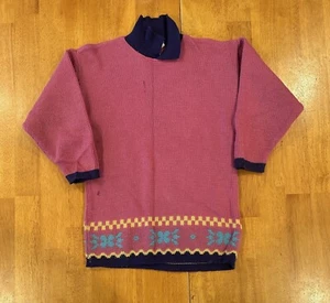 Vintage Maugin Youth Knit Sweater 80s Made In France Small - Picture 1 of 9
