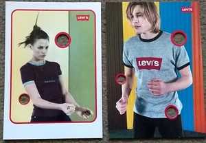 Paar 1996 Promo Postkarten für Levi's Fashion Wear. Kostenloser Versand UK - Bild 1 von 2