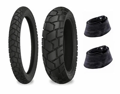 Shinko 90/90-21 & 130/80-17 705 Tire & Tubes Set XL600R, KLR650, DR650SE, XT600 - Image 1 of 2