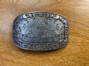 Silver Tone Engravable Belt Buckle - Picture 1 of 3
