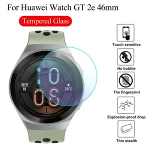 HD Clear Protective Film 9H Tempered Glass For Huawei Watch GT 2e 46mm - Photo 1 sur 15
