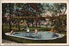 Vintage FARGO, North Dakota Postcard "Wading Pool, ISLAND PARK" 1920 Cancel
