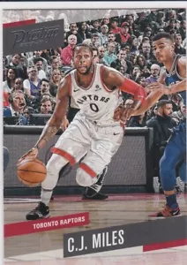 DRAKE Raptors Courtside 2017/18 Prestige Basketball #110 Card C.J. MILES $$ RARE - Picture 1 of 2
