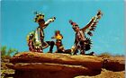 Vintage Native American Postkarte Navajo indische Jungen Adler Tanzkleid 1969