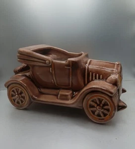 Vintage Art Pottery Flower Planter Vase Antique Car Convertible 1950s 9" - Picture 1 of 3